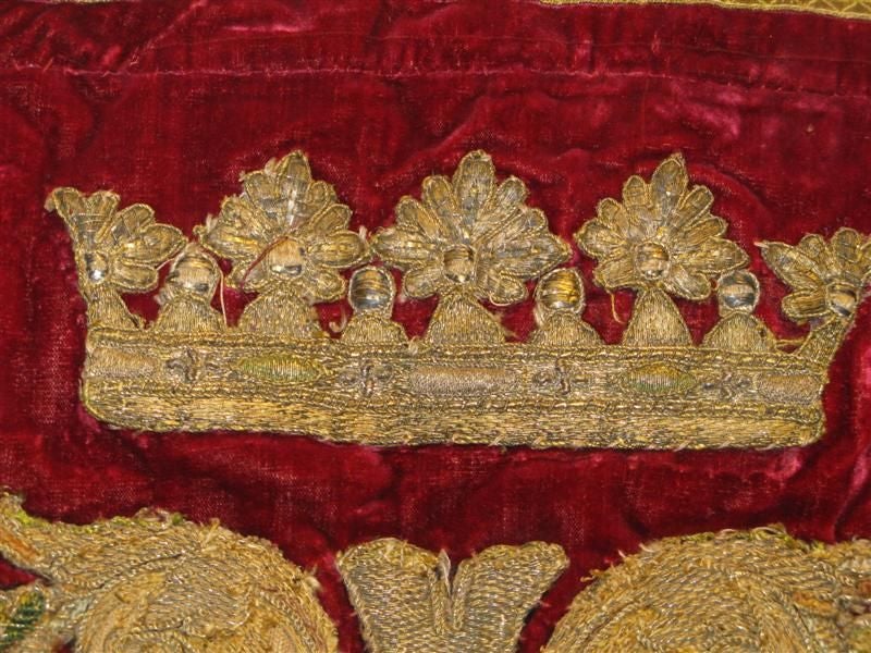 18th C. Embroidered/Appliqued Wall Hanging 1