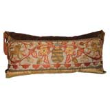 Antique 18th C. Embroidered Textile Bed Pillow