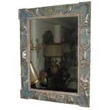 Italian Painted Carved Mirror C. 1930