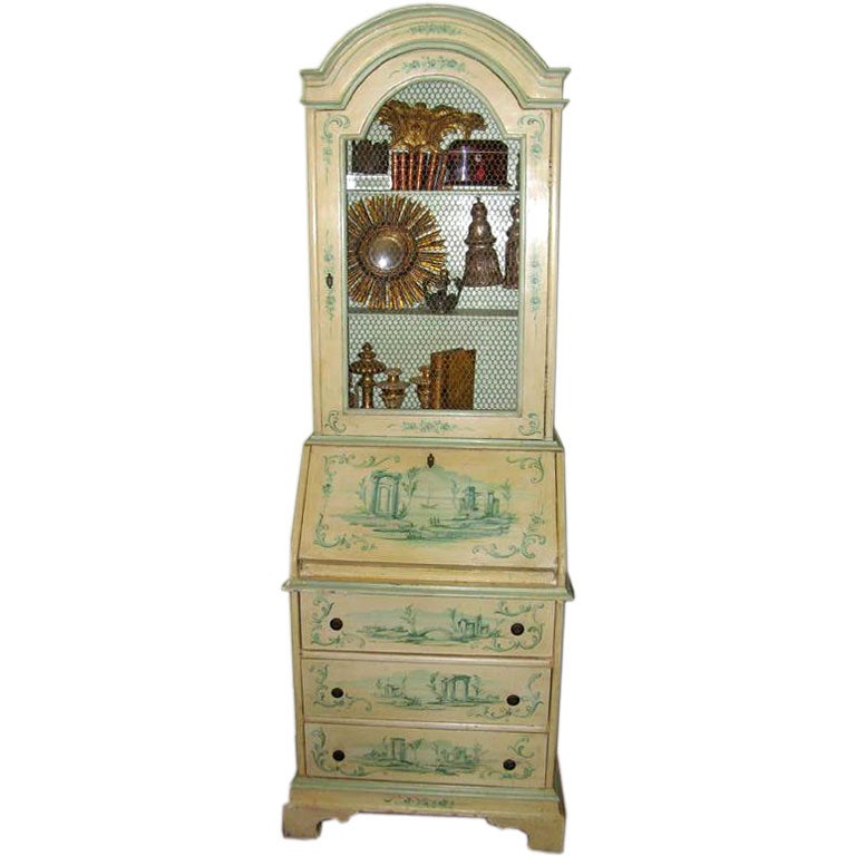 Venetian Hand Painted Secretary Circa 1930's