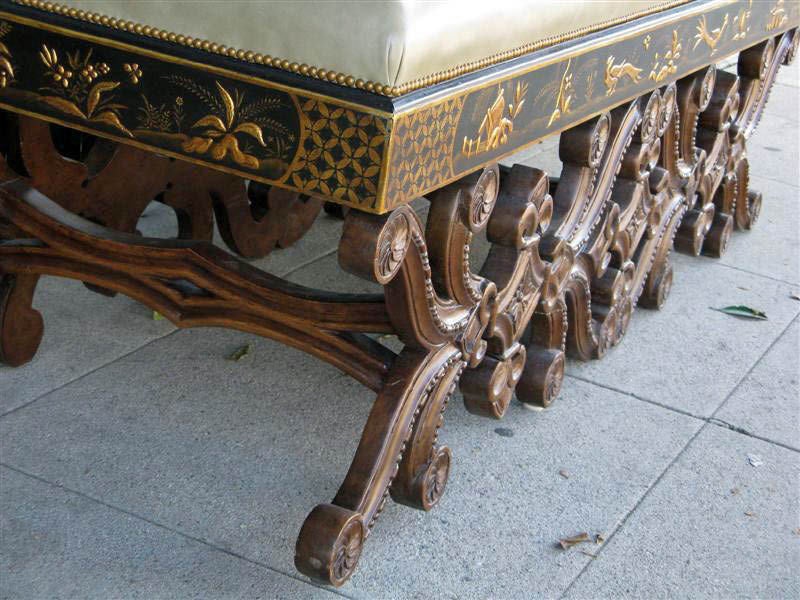 Chinoserie Decorated Bench 2