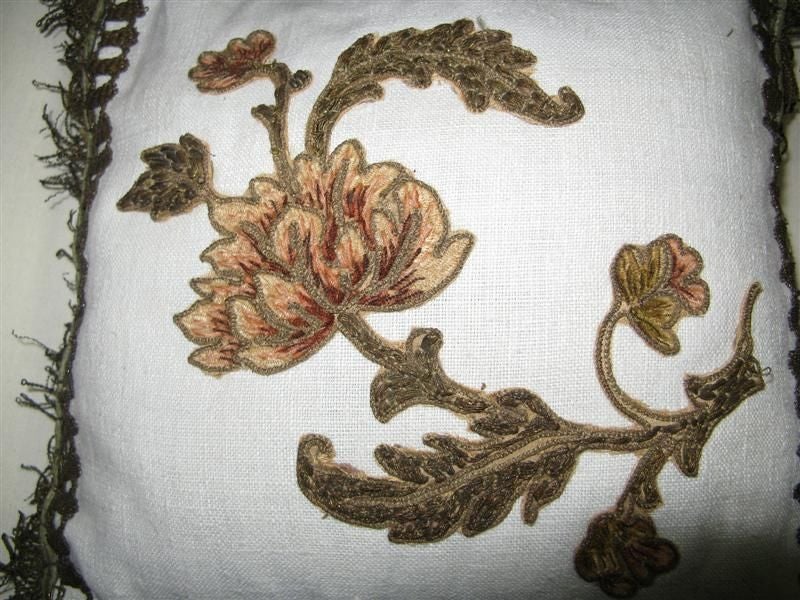 Metallic Embroidered & Chenille Lavender Sachet with Trim
