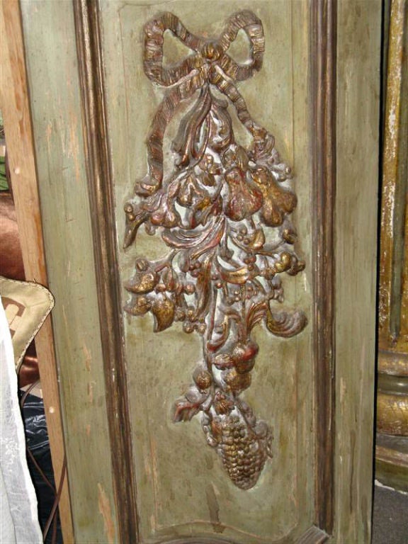 Pair of Carved French Painted Doors