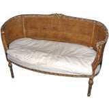 Antique 1920's French Cane Settee