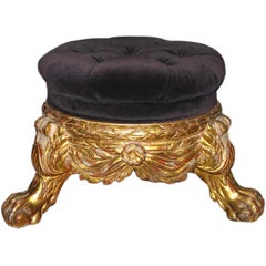 Italian Style Carved Giltwood Stool