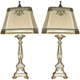 Pair of Petite Italian Candlestick Lamps