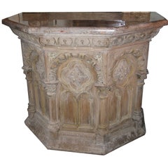 19th C. Gothic Console Table