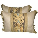 Antique Pair of 17th C. Tapestry Pillows