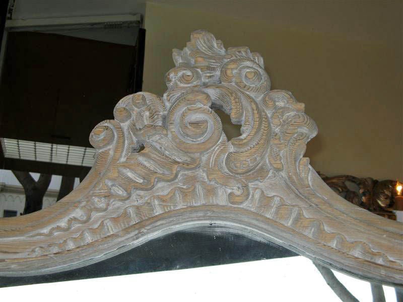 Wood Grand Scale Carved Italian Mirror
