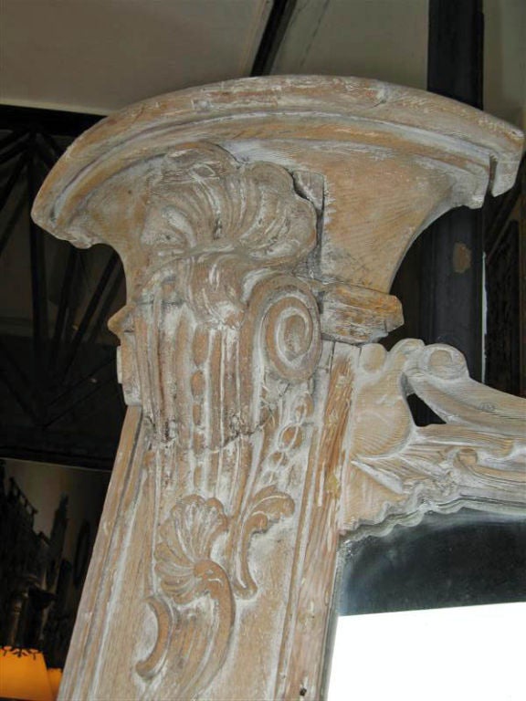 20th Century Grand Scale Carved Italian Mirror