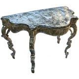 Impressive Silverleaf Console C. 1930's