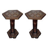 Pair of Inlaid Syrian Tables C. 1900