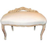 Vintage French Painted Bench C. 1930's