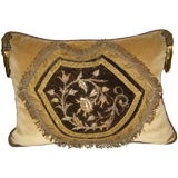 Pair of Italian Metallic Emb. Velvet  Pillows with Tassels