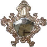 Antique 19th C. Italian Carved Metal Mirror