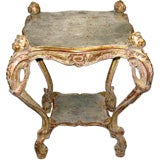 Vintage Carved Giltwood Cherub Face Table