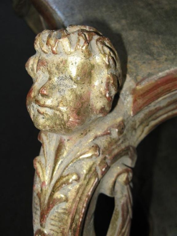 Carved Giltwood Cherub Face Table 2