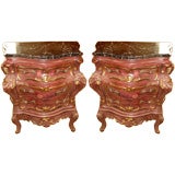 Pair of French Painted Bombay Chests