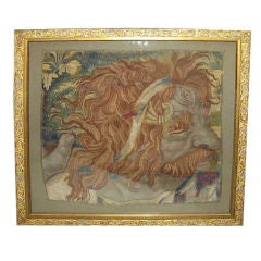 17th Century Framed  Tapestry Fragment