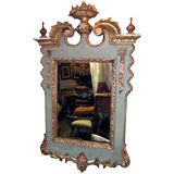 Italian Painted & Parcel Gilt Mirror C. 1900