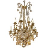 Continental (16) Light Crystal Chandelier C. 1920's