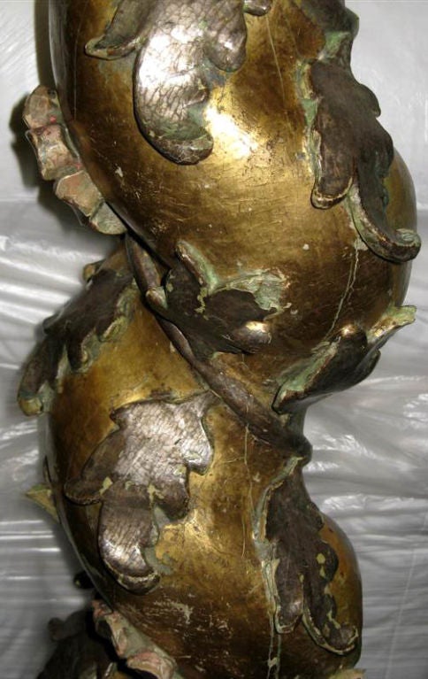 19th century Italian Giltwood Column