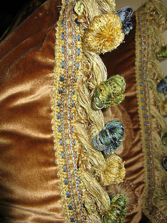 Pair of 18th C. Silk Embroidered Textile Pillows 2