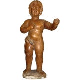 Carved Putti Statue