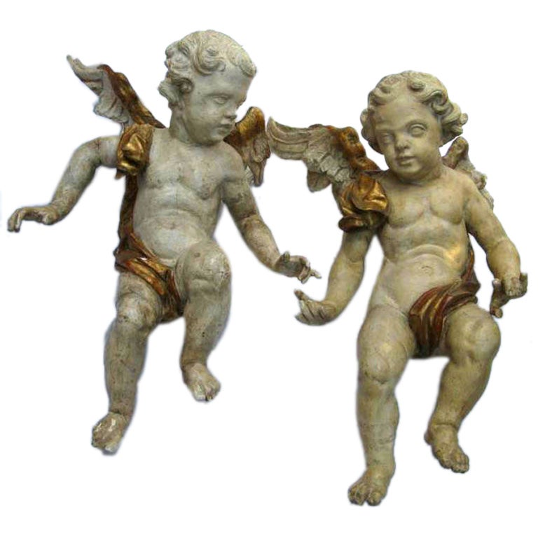 Pair of 18th C. Italian Cherubs