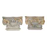 Grand pair of Italian Carved Capitals