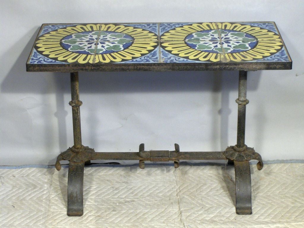 Iron and Tile Table