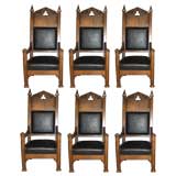 set of 6 Gothic Revival chairs