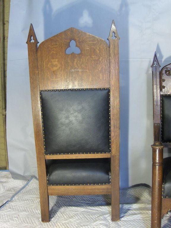 set of 6 Gothic Revival chairs