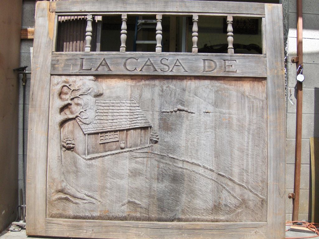 Two Incredibly carved  Wood Hacienda Gates