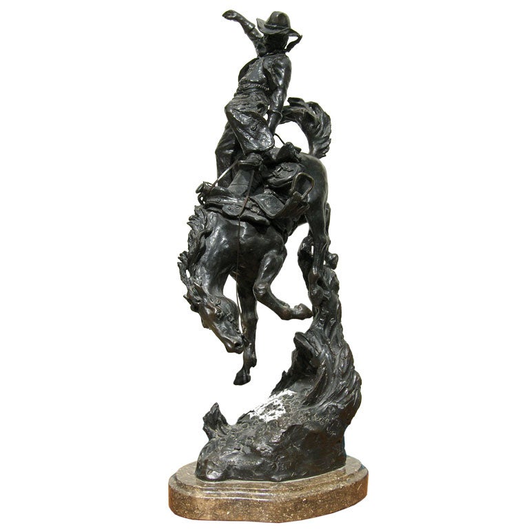 Bronze Cowboy on a Horse