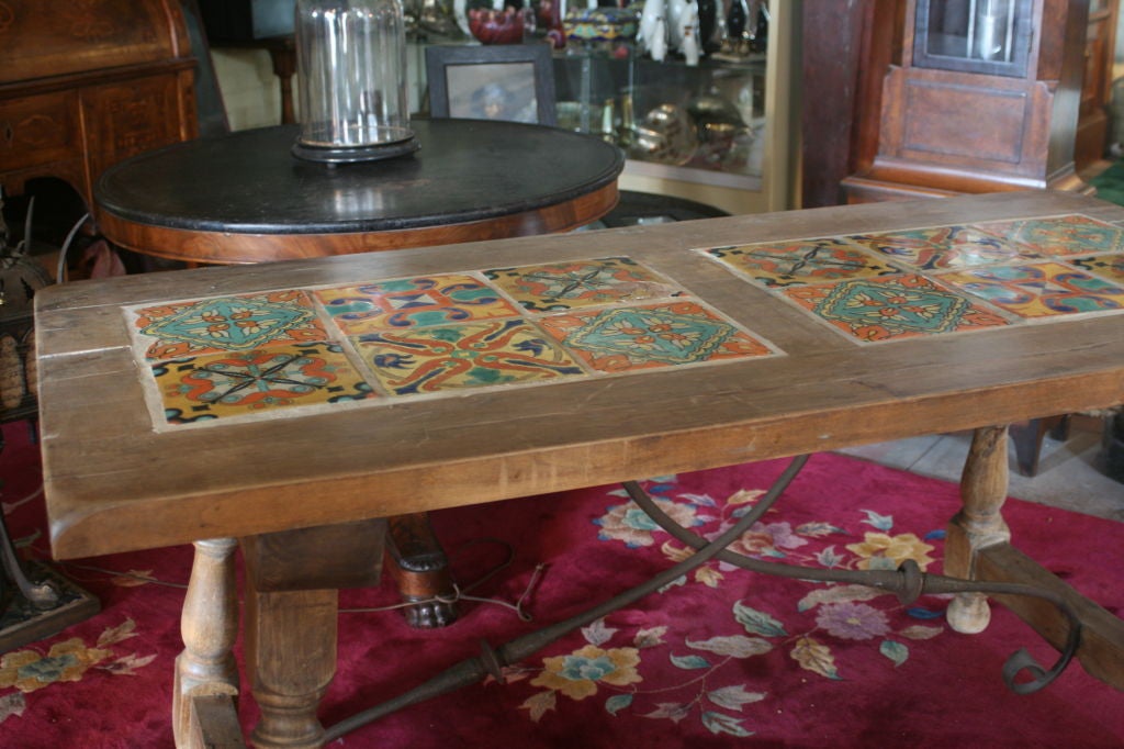 Rarely seen large Taylor Tile Top Table incorporating 8