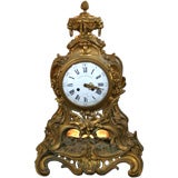Overscale Gilt Bronze Mantle Clock