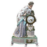 Antique Stunning Overscale 19th Century Meissen Clock