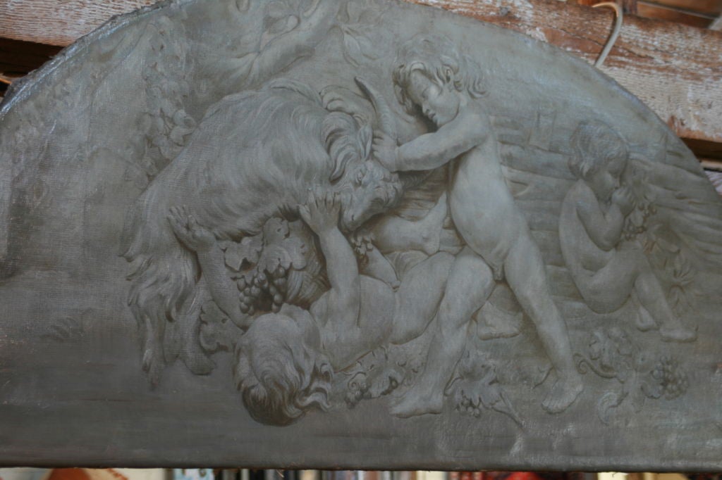 Italian Painted Overdoor Panel