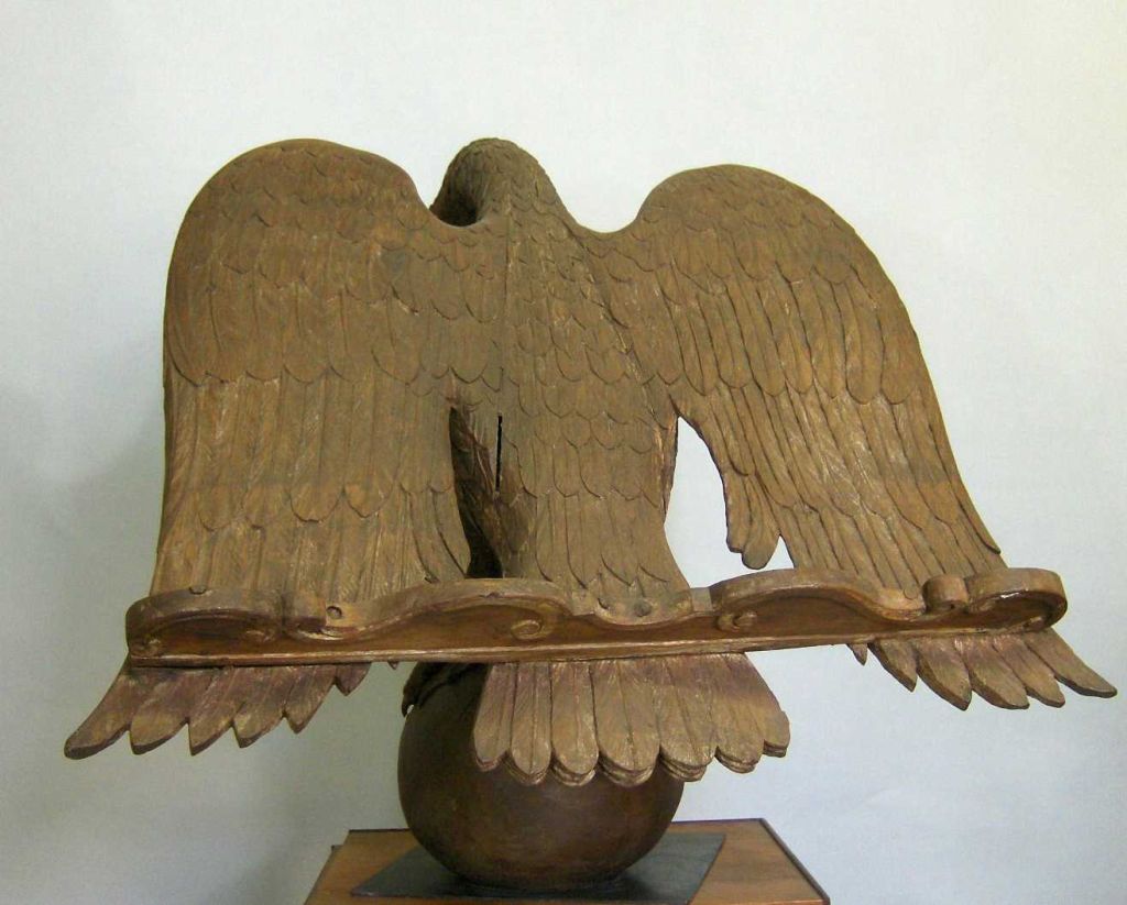 19th Century Boldly Carved Walnut Eagle