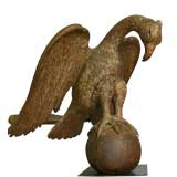 Used Boldly Carved Walnut Eagle