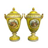 Pair of Austrian Porcelain Urns
