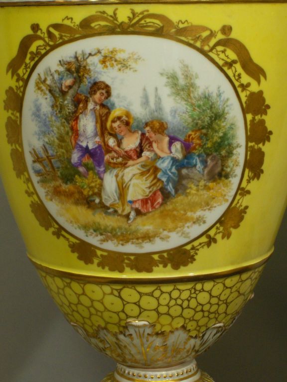 Pair of Austrian Porcelain Urns 1