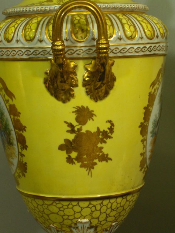 Pair of Austrian Porcelain Urns 2