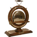 Antique English Oak and Silverplated  Dinner Gong