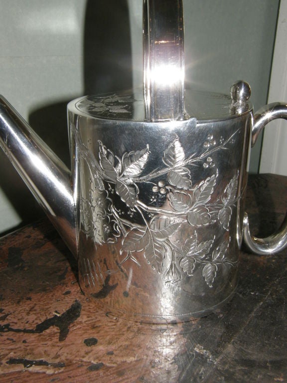 Silver Plated English Victorian Watering Can