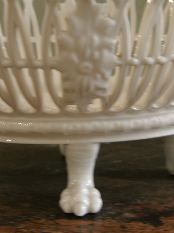 Nymphenburg  porcelain basket with rams' head In Excellent Condition In New York, NY