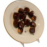 Trompe L'oeil Porcelain Plate with Chestnuts