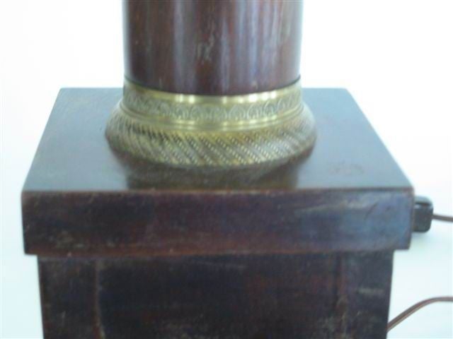 Wood Column Lamp