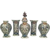 Polycrome Delft Garniture